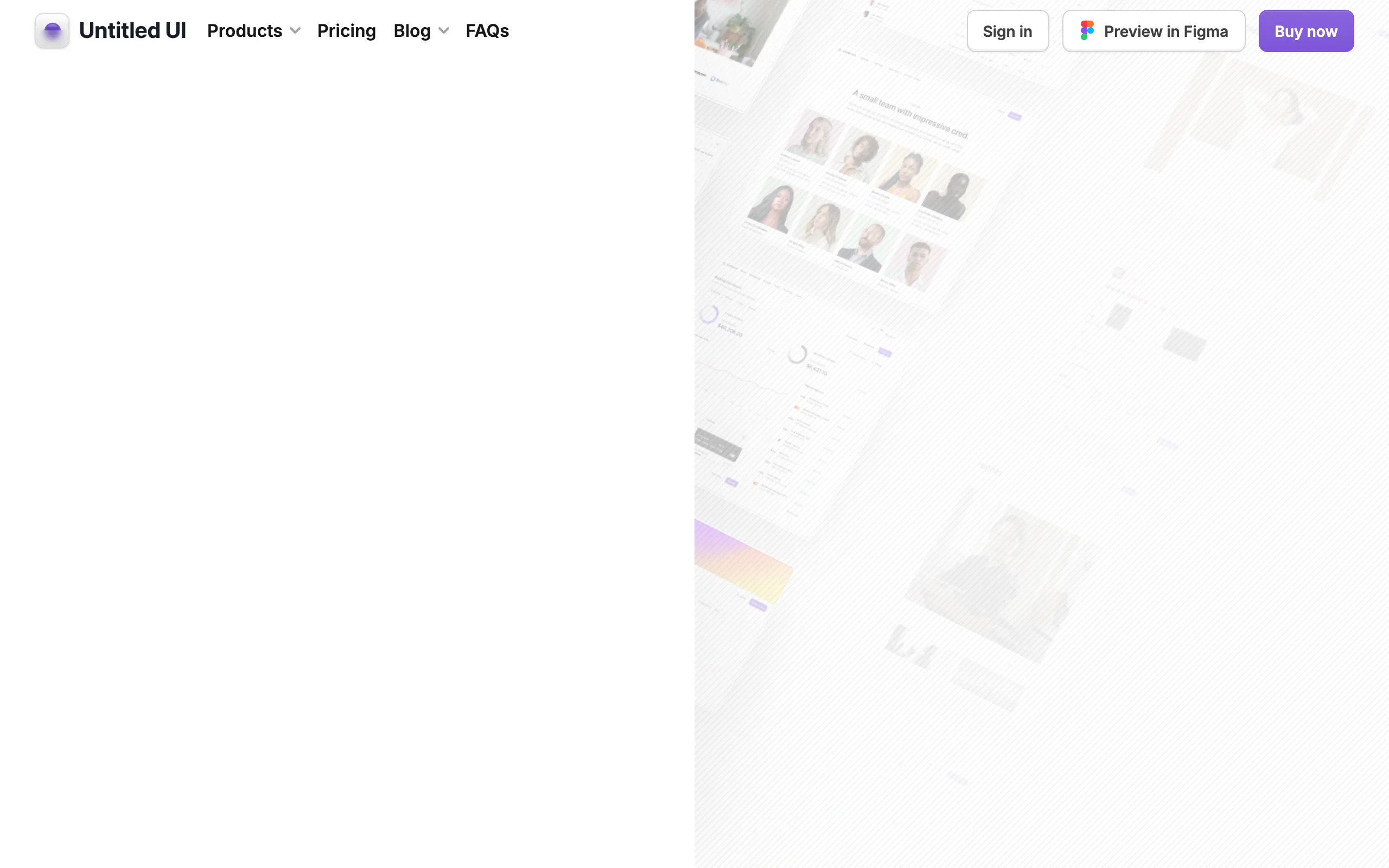 Screenshot of the Untitled UI homepage